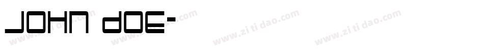 JOHN DOE字体转换